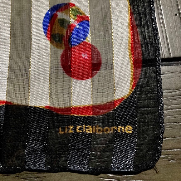 EUC Liz Claiborne Christmas Ball Scarf - Picture 13 of 14